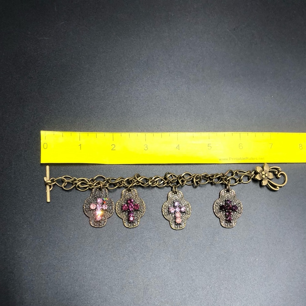 Gold and Purple Minimalist Bracelet